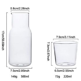 Japanese Glass One Pot One Cup Set (Option: Large Pot Large Cup)